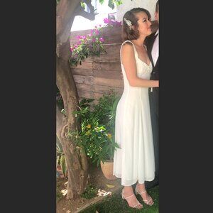 Reformation White Midi Dress